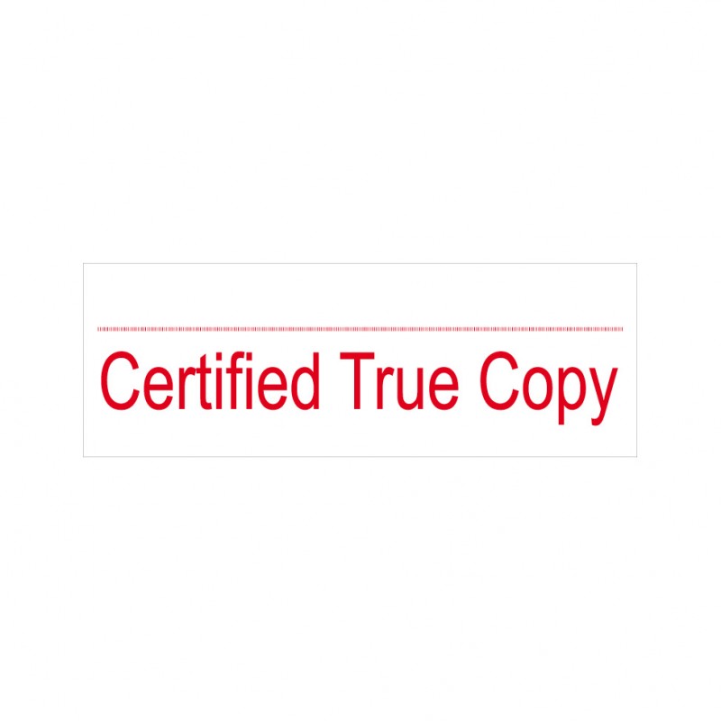 Certified True Copy Stamp Certified True Copy 12mm X 39mm Ez